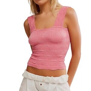 Pink Free People Love Letter Cami
